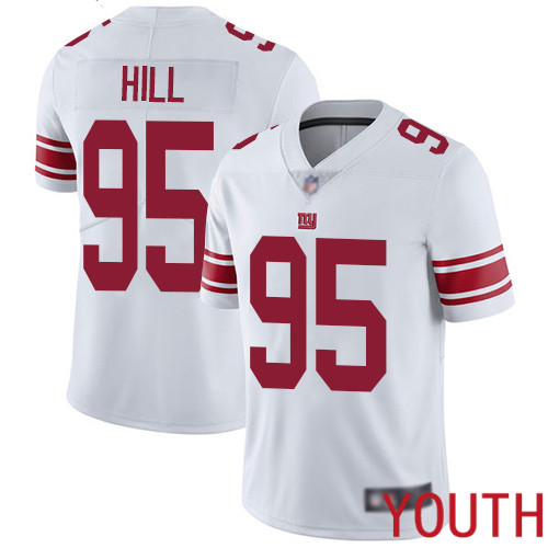Youth New York Giants #95 B.J. Hill White Vapor Untouchable Limited Player Football NFL Jersey